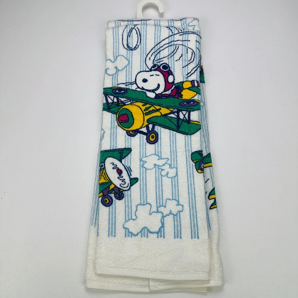 Vintage Peanuts Snoopy Charlie Brown Bath Buddies 2pc Towel Washcloth Set NEW